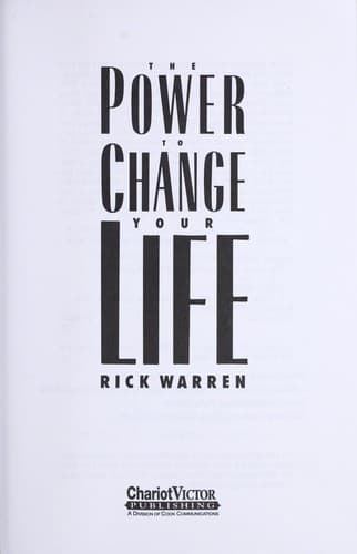 Cover image for The power to change your life