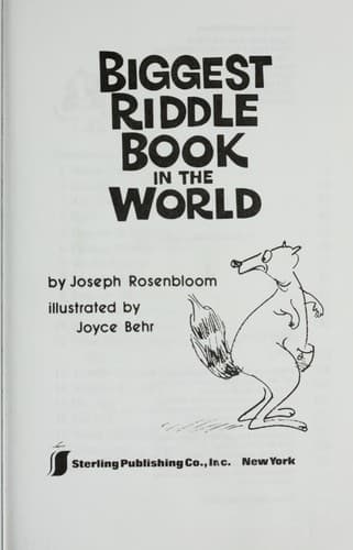 Cover image for Biggest riddle book in the world