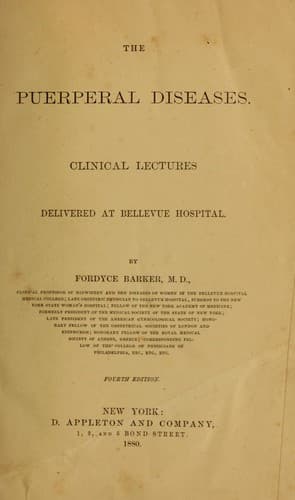 The puerperal diseases