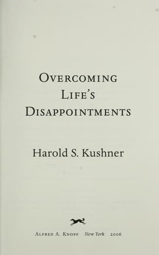 Cover image for Overcoming life's disappointments