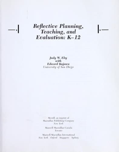 Cover image for Reflective planning, teaching, and evaluation, K-12