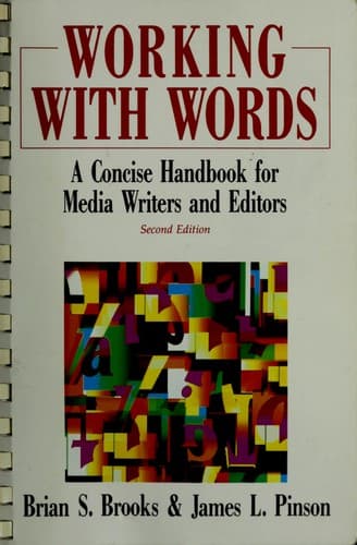 Cover image for Working with words