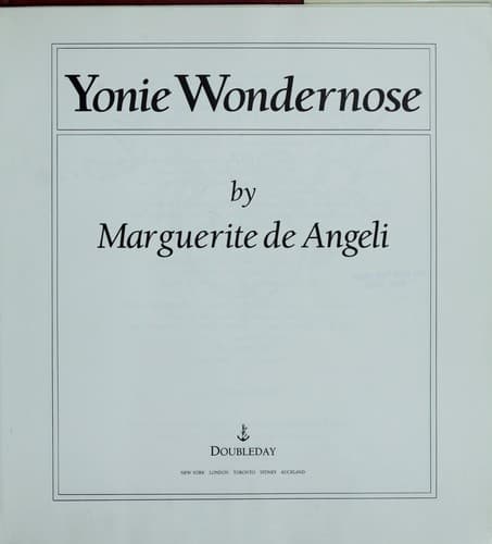 Cover image for Yonie Wondernose