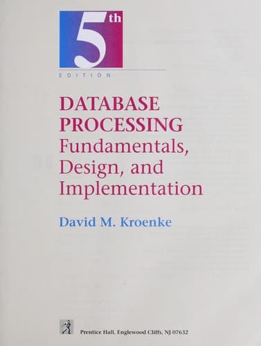 Cover image for Database processing