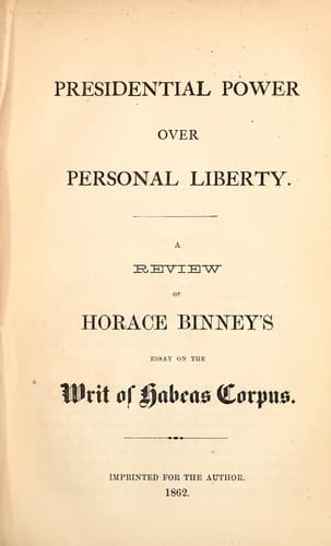 Presidential power over personal liberty