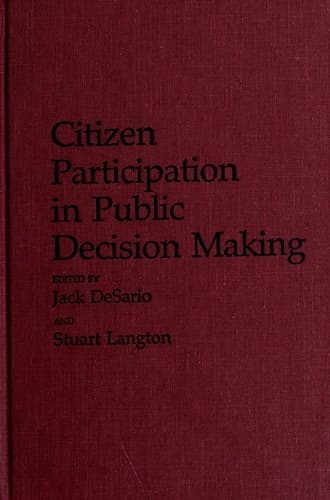 Citizen participation in public decision making