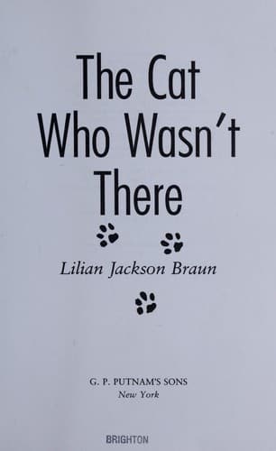Cover image for The cat who wasn't there