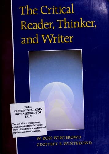 Cover image for The critical reader, thinker, and writer