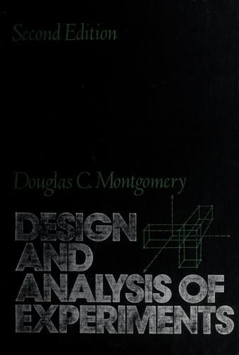 Cover image for Design and analysis of experiments