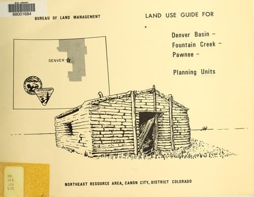Land use guide for Denver Basin, Fountain Creek, Pawnee Planning Units