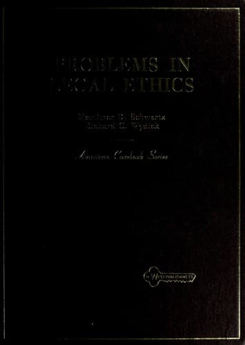Cover image for Problems in legal ethics