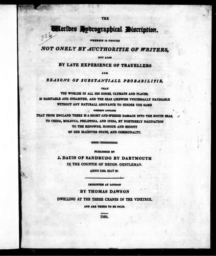 The worldes hydrographical discription [sic]