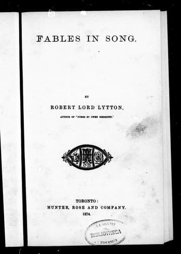 Cover image for Fables in song