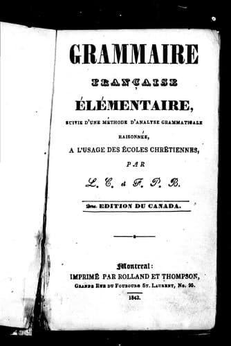 Grammaire française élémentaire