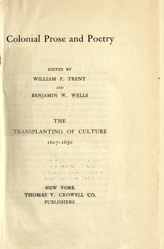 Colonial prose and poetry