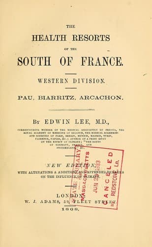The health resorts of the south of France, western division