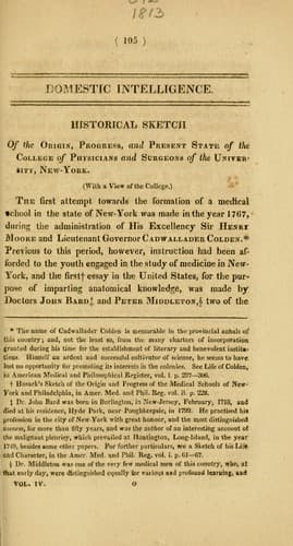 Historical sketch of the origin, progress, and present state of the College of Physicians and Surgeons of the University, New York