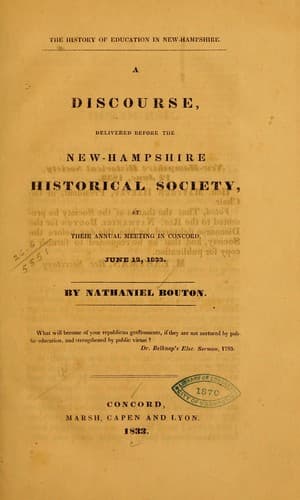 The history of education in New-Hampshire