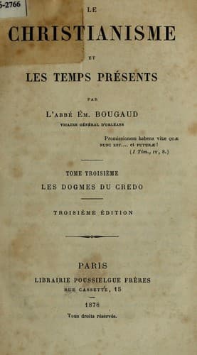 Le Christianisme et les temps presents