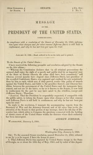 Message of the President of the United States, communicating