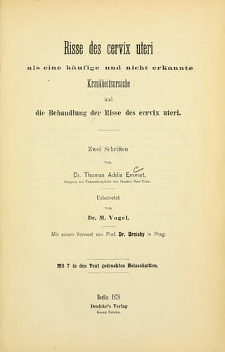Risse des cervix uteri