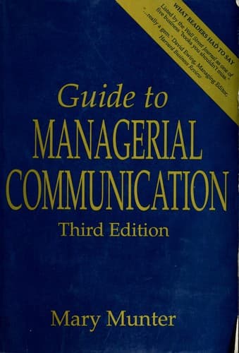 Cover image for Guide to managerial communication