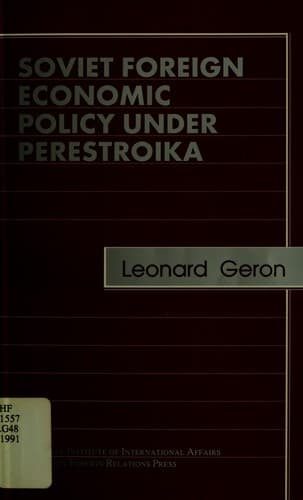 Cover image for Soviet foreign economic policy under perestroika