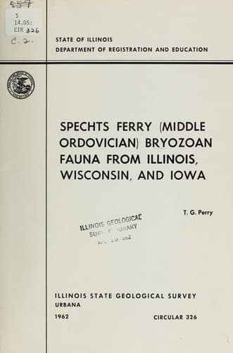 Spechts Ferry (Middle Ordovician) bryozoan fauna from Illinois, Wisconsin, and Iowa