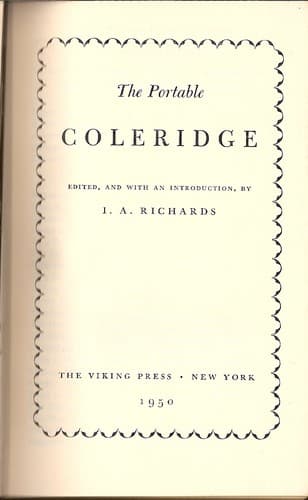 Cover image for The portable Coleridge