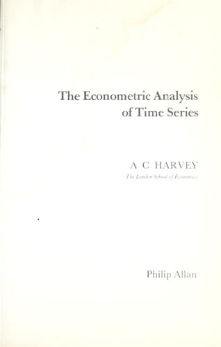 Cover image for The econometric analysis of time series
