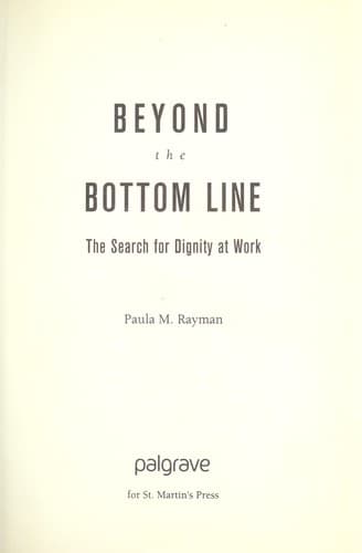 Cover image for Beyond the bottom line