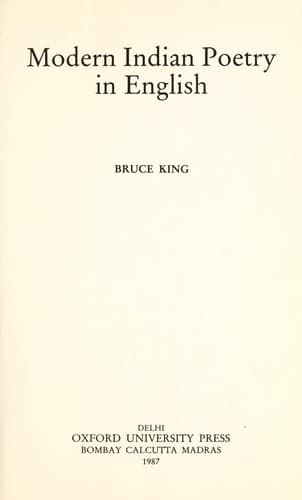 Cover image for Modern Indian poetry in English