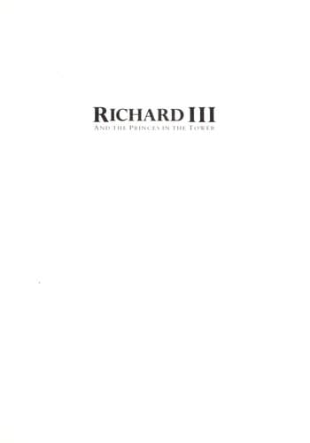 Cover image for Richard III and the princes in the Tower