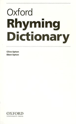 Cover image for Oxford rhyming dictionary