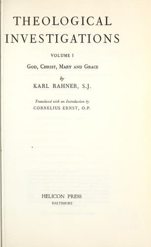 Cover image for Theological investigations