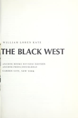 Cover image for The Black West.