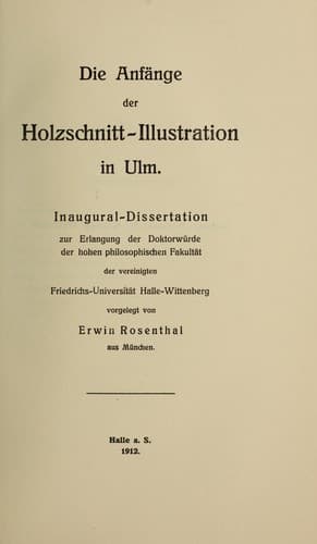 Die Anfänge der Holzschnitt-Illustration in Ulm