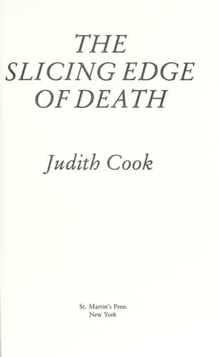 Cover image for The slicing edge of death