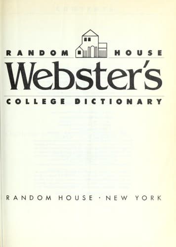 Cover image for Random House Webster's College