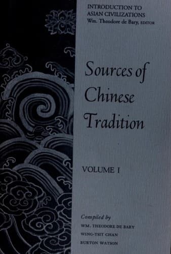 Cover image for Sources of Chinese Tradition, Volume I