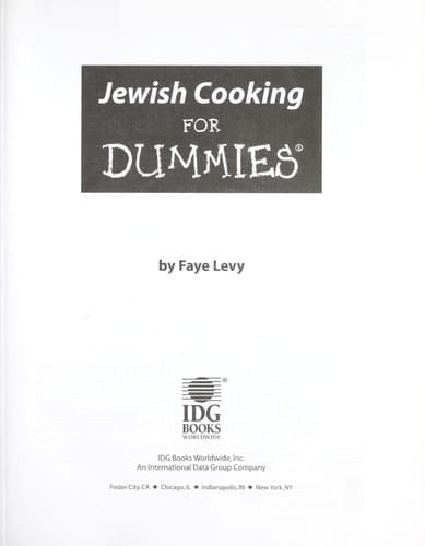 Cover image for Jewish cooking for dummies