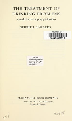 Cover image for The Treatment of Drinking Problems