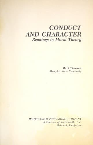 Cover image for Conduct and Character