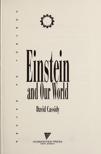 Cover image for Einstein and our world