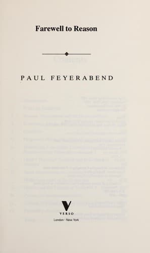Cover image for Farewell to reason