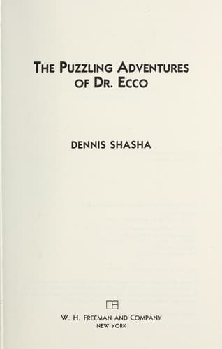 Cover image for The puzzling adventures of Dr. Ecco