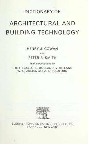 Cover image for Dictionary of architectural and building technology