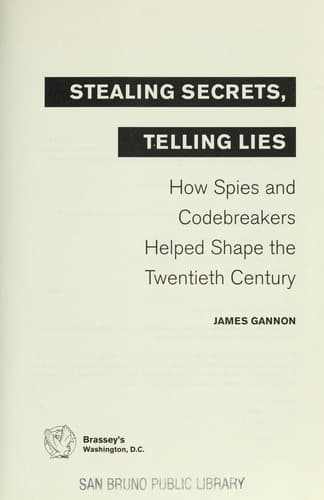 Cover image for Stealing secrets, telling lies