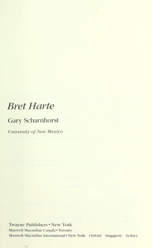 Cover image for Bret Harte