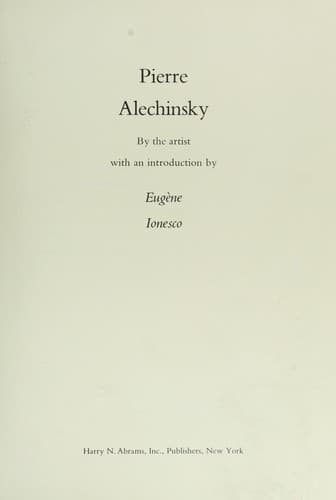 Cover image for Pierre Alechinsky